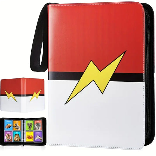 400 Slot Pokemon Theme Trading Card Binder – Card Collection Album with 50 Detachable Protective Sleeves